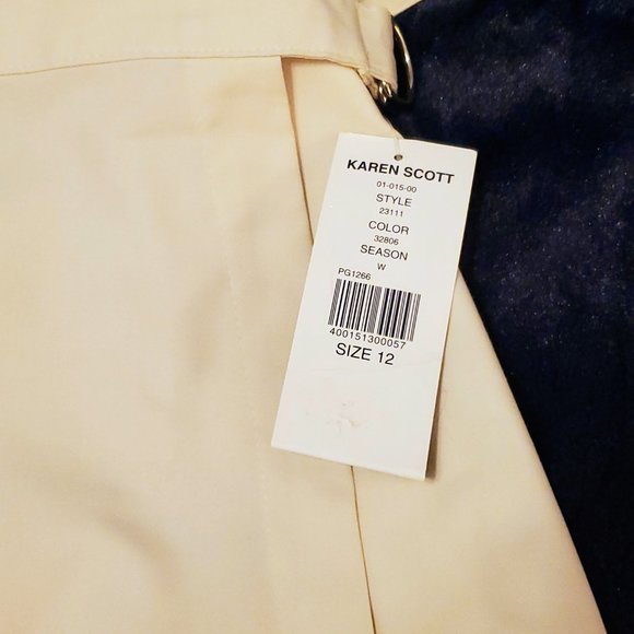 Vintage Karen Scott Light Kaki Skort Size 12 NWT - Picture 3 of 7